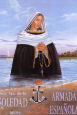 Cartel del 25 aniversario de la vinculación de la Virgen de la Soledad con la Armada española